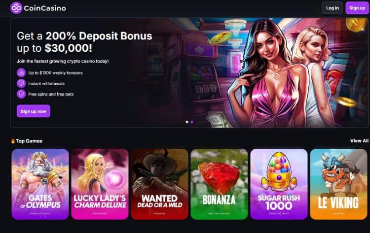 CoinCasino, casino zonder Cruks